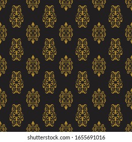 Damask seamless pattern background Royalty Free Vector