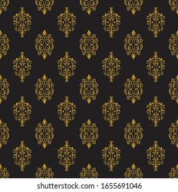 Damask seamless pattern background Royalty Free Vector