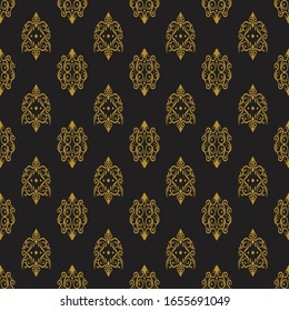 Damask seamless pattern background Royalty Free Vector