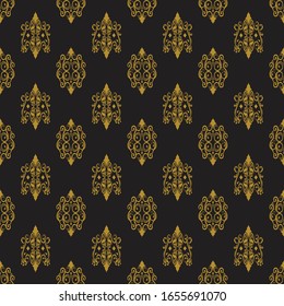 Damask seamless pattern background Royalty Free Vector