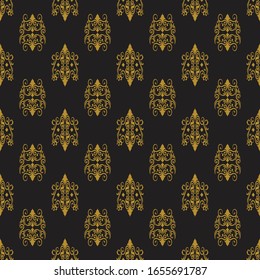 Damask seamless pattern background Royalty Free Vector