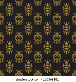 Damask seamless pattern background Royalty Free Vector