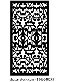 Damask seamless pattern background stencil vector