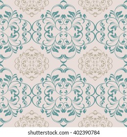 damask seamless pattern, background in victorian style, fashion floral pattern