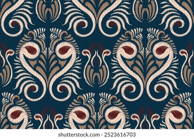 Padrão sem emenda Damask. padrão estilo barroco. Padrão decorativo gráfico para papel de parede, tecido, etc