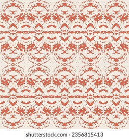 Damask seamless pattern for boys and girls. Baroque ornament. Woven linen check cloth pattern background. 