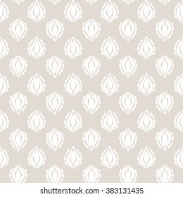 Damask seamless pattern. Could be used as repeating wallpaper, textile, wrapping paper, background, etc.