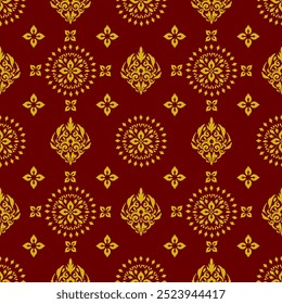 Damask seamless pattern. Design for fabric, clothing, wrapping, background, wallpaper , vector illustration.