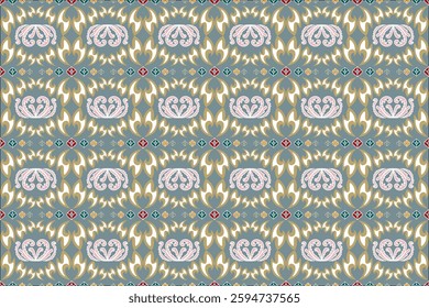 Damask seamless pattern. Design for textile, fabric, clothing, wallpaper, wrapping, cushion art ornament and decoration