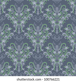 Damask seamless pattern for design. Vector Illustration