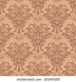 Damask seamless pattern for design. Vector Illustration