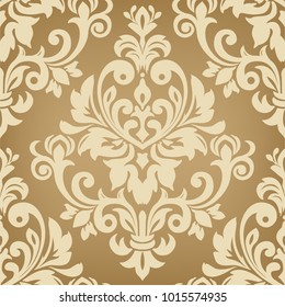 Damask seamless pattern for design. Vector Illustration