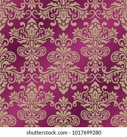 Damask seamless pattern for design. Vector Illustration
