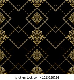Damask seamless pattern for design. Vector Illustration