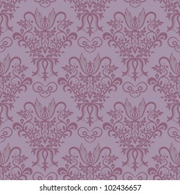 Damask seamless pattern for design. Vector Illustration