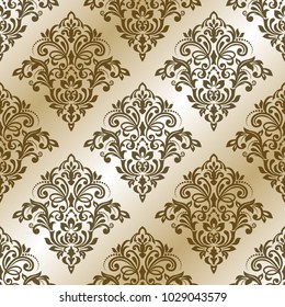 Damask seamless pattern for design. Vector Illustration