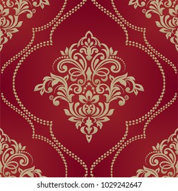 Damask seamless pattern for design. Vector Illustration
