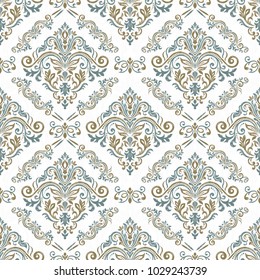 Damask seamless pattern for design. Vector Illustration
