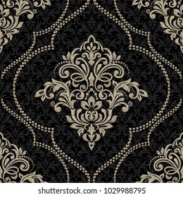 Damask seamless pattern for design. Vector Illustration