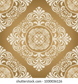 Damask seamless pattern for design. Vector Illustration