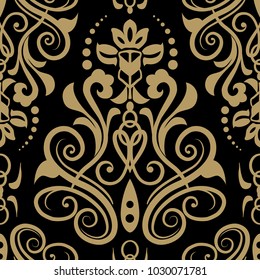 Damask seamless pattern for design. Vector Illustration