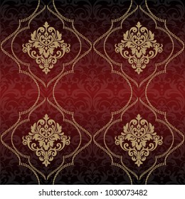 Damask seamless pattern for design. Vector Illustration
