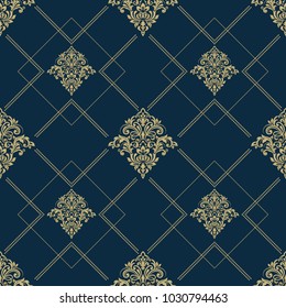 Damask seamless pattern for design. Vector Illustration