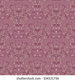 Damask seamless pattern for design. Vector Illustration