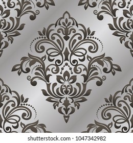 Damask seamless pattern for design. Vector Illustration