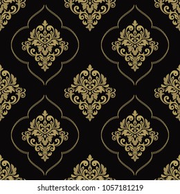 Damask seamless pattern for design. Vector Illustration