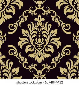Damask seamless pattern for design. Vector Illustration