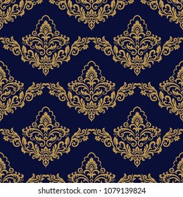 Damask seamless pattern for design. Vector Illustration