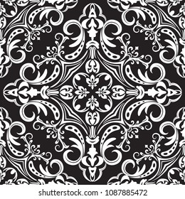 Damask seamless pattern for design. Vector Illustration