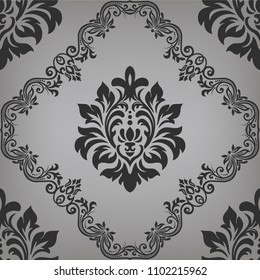 Damask seamless pattern for design. Vector Illustration