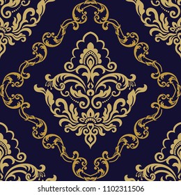 Damask seamless pattern for design. Vector Illustration