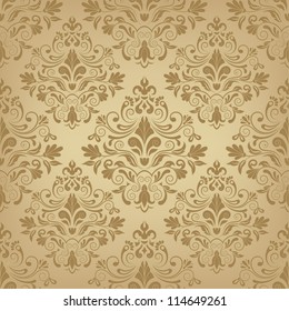 Damask seamless pattern for design. Vector Illustration