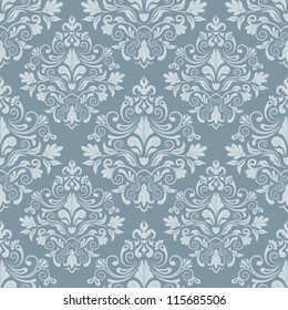 Damask seamless pattern for design. Vector Illustration