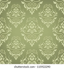 Damask seamless pattern for design. Vector Illustration