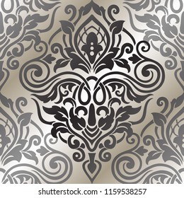 Damask seamless pattern for design. Vector Illustration
