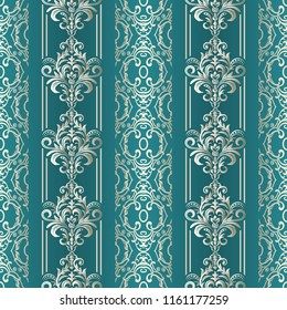 Damask seamless pattern for design. Vector Illustration