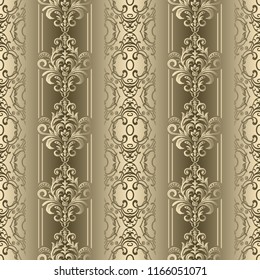 Damask seamless pattern for design. Vector Illustration