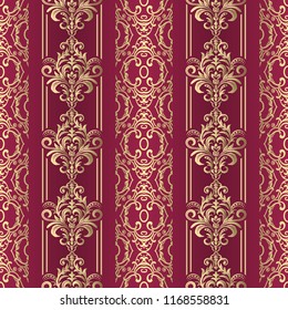 Damask seamless pattern for design. Vector Illustration