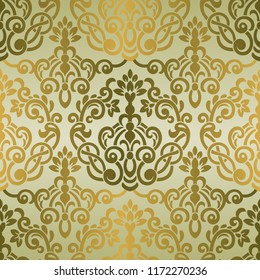 Damask seamless pattern for design. Vector Illustration