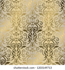 Damask seamless pattern for design. Vector Illustration