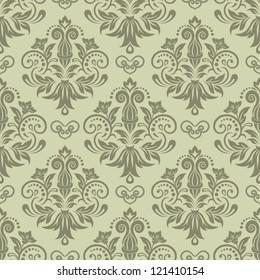 Damask seamless pattern for design. Vector Illustration
