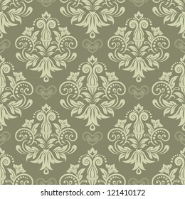 Damask seamless pattern for design. Vector Illustration