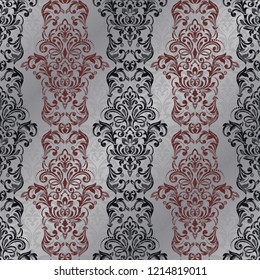 Damask seamless pattern for design. Vector Illustration