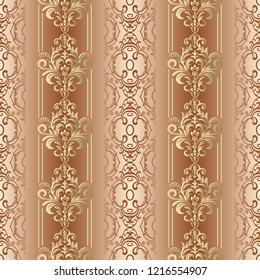 Damask seamless pattern for design. Vector Illustration