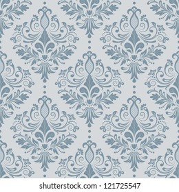 Damask seamless pattern for design. Vector Illustration