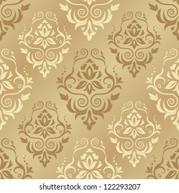 Damask seamless pattern for design. Vector Illustration